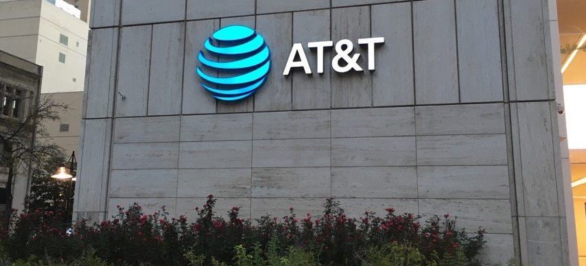 AT&T logo on side of building